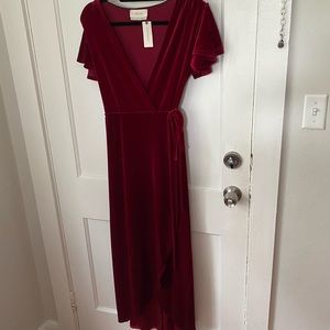BHLDN velvet cocktail dress